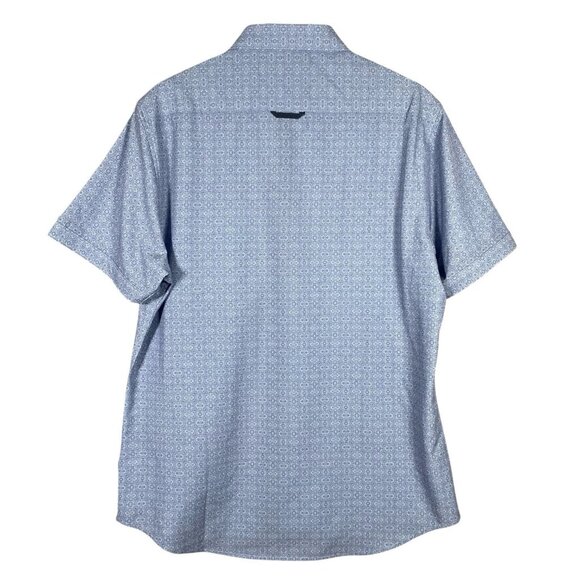 7 Diamonds Shirt Mens L Liberty 4 Way Stretch Performance Button Up Short Sleeve - Picture 2 of 11